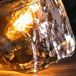 Wohnen Tischlampe in Stein Optik in Chromfarben - Globals