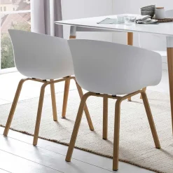 Outlet Wohnen Tischsessel mit Sitzschale - Eberly (2er Set)
