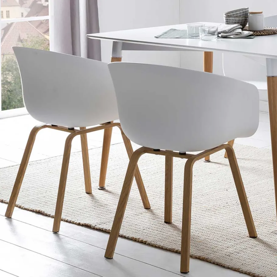 Outlet Wohnen Tischsessel mit Sitzschale - Eberly (2er Set)