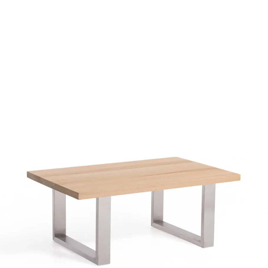 Outlet Wohnen Toller Loft Couchtisch mit Edelstahl Bügelfüßen - Colorio