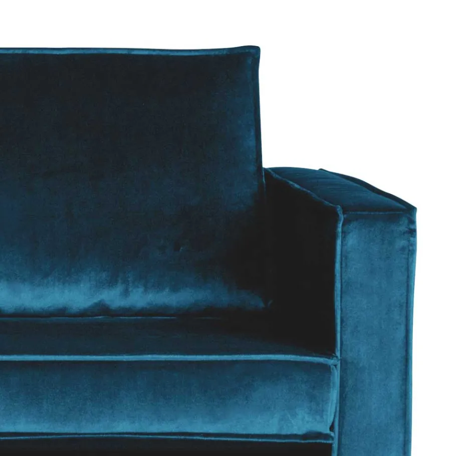 Hot Wohnen Tolles Retro Sofa Cumagon mit Samt in Blau