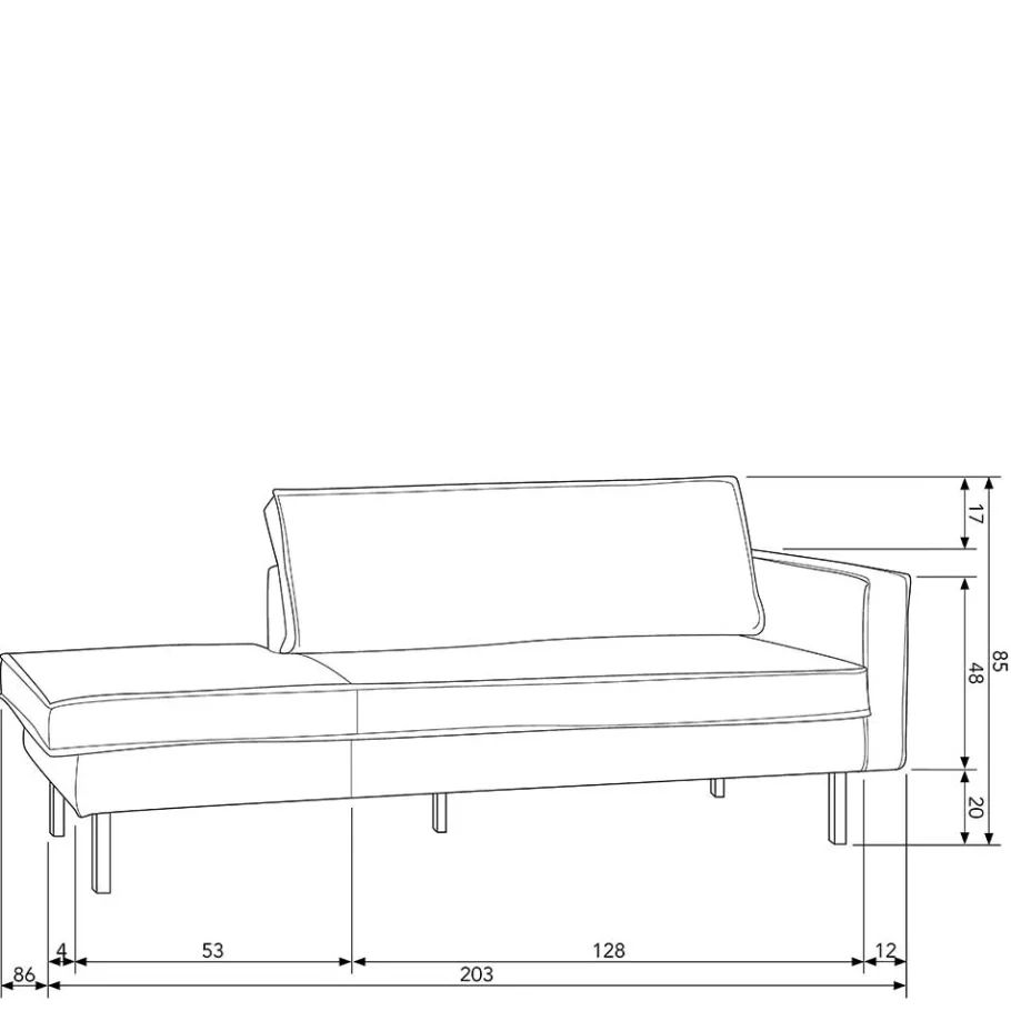 Hot Wohnen Tolles Retro Sofa Cumagon mit Samt in Blau