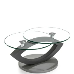 Best Wohnen Topp Couchtisch mit 2 runden Glasplatten - Annely