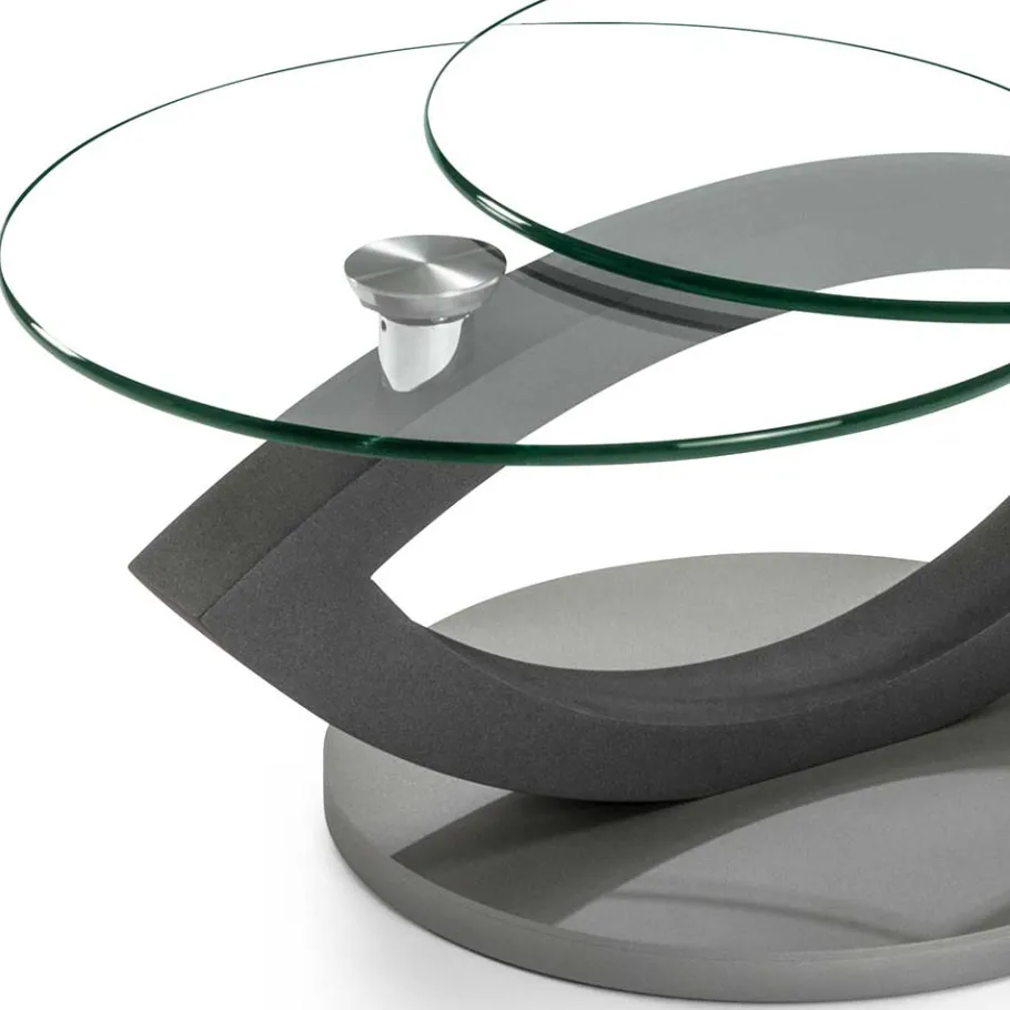 Best Wohnen Topp Couchtisch mit 2 runden Glasplatten - Annely