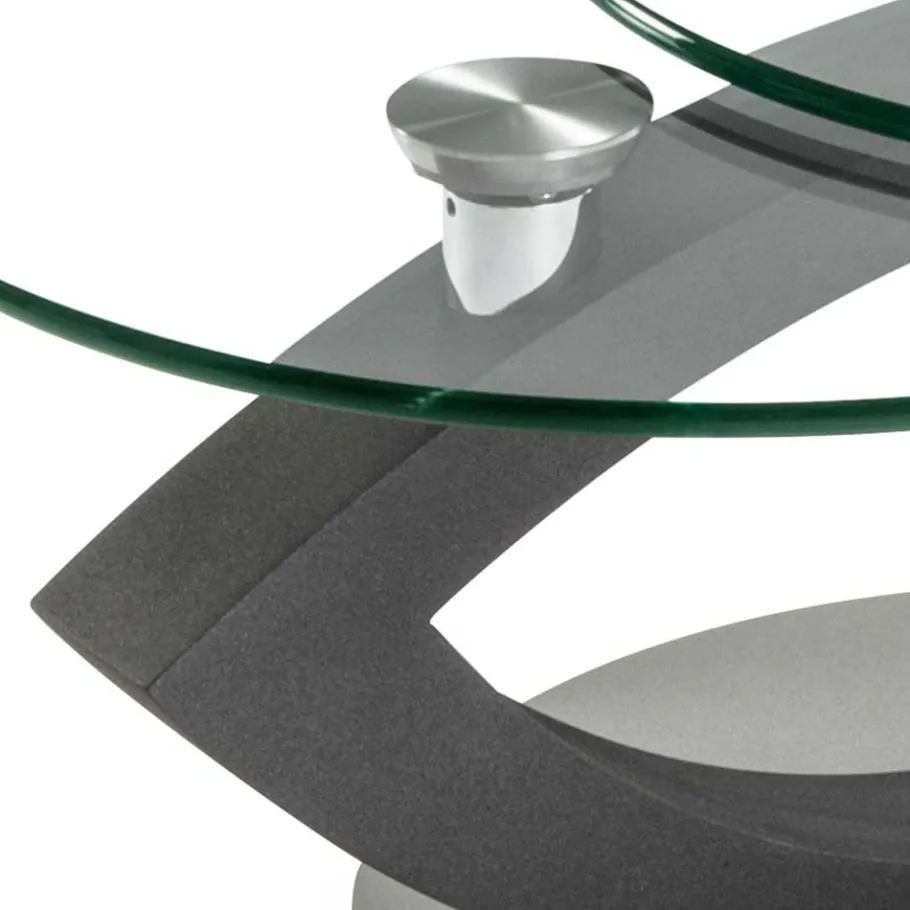 Best Wohnen Topp Couchtisch mit 2 runden Glasplatten - Annely