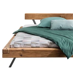 Outlet Wohnen Topp Industry Doppelbett mit Wildeiche Balken - Haveling