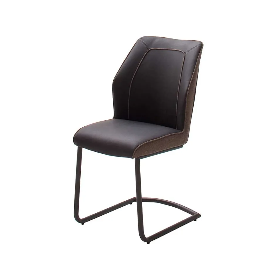 Outlet Wohnen Topp Retrostühle in Braun & Grau - Ravajada (2er Set)