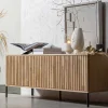 Hot Wohnen Türen-Sideboard in Eiche & Schwarz - Banyo