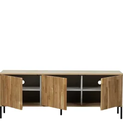 Hot Wohnen Türen-Sideboard in Eiche & Schwarz - Banyo