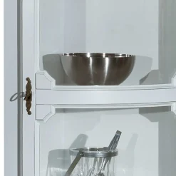 Clearance Wohnen 1-türige Eckvitrine im Vintage Design - Zarinas