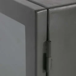 Clearance Wohnen 1-türige Loft Kommode auf Rollen Laruis aus Metall