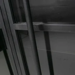 Clearance Wohnen 2-türige Metall Vitrine in Schwarz - Ponnya