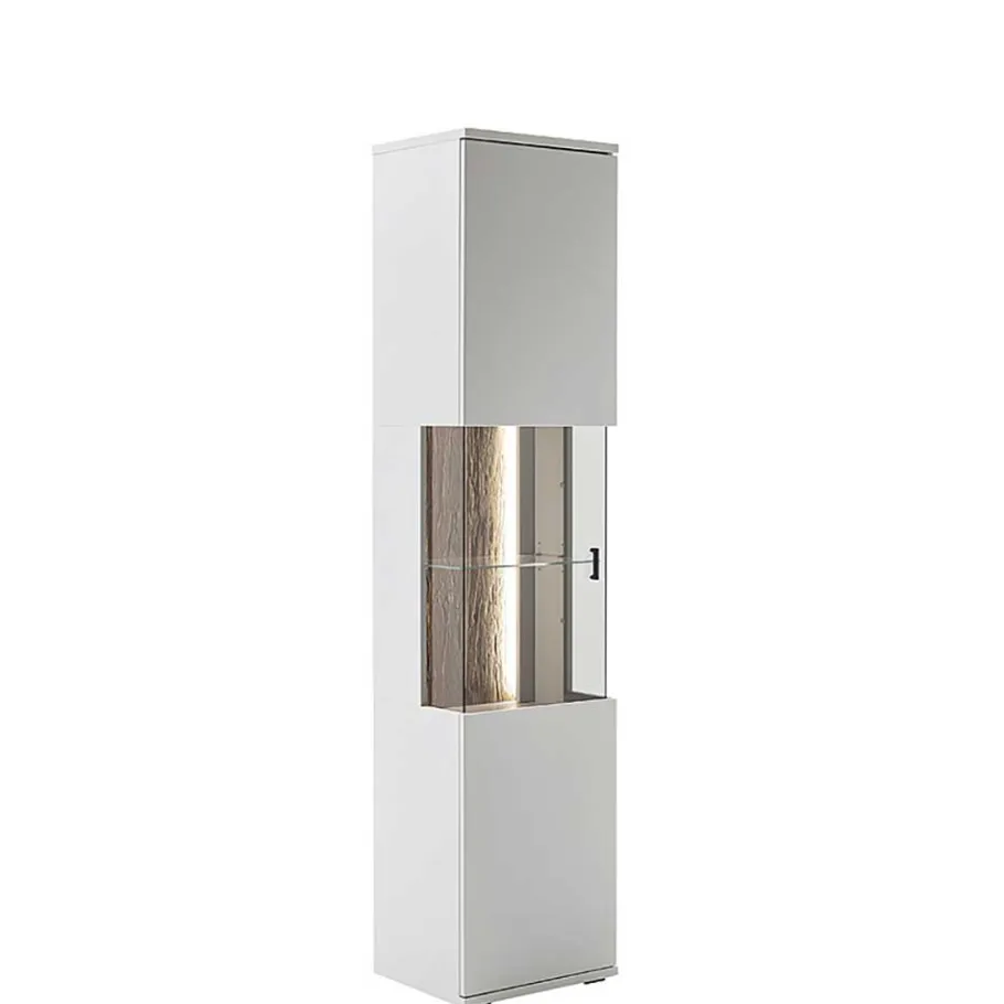Best Wohnen 1-türige Wohnzimmervitrine 45x199x37 cm - Apulco