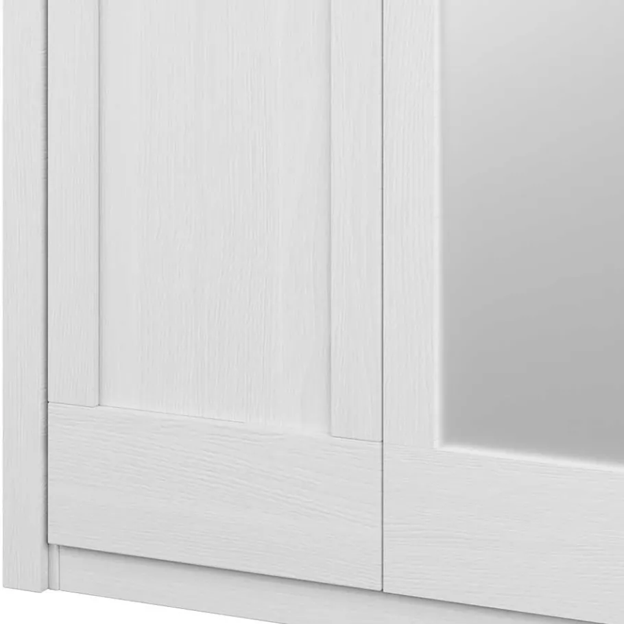 Hot Wohnen 3-türiger Country Kleiderschrank mit Spiegel - Imtreba