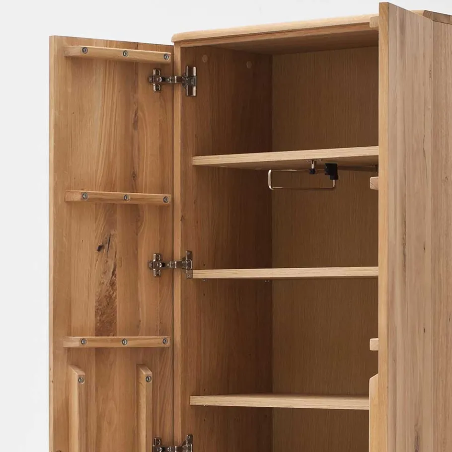 Online Wohnen 2-türiger Dielenschrank aus Massivholz - Mabasa