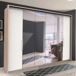 Sale Wohnen 3-türiger Falttüren-Kleiderschrank 300 cm - Vaclyn