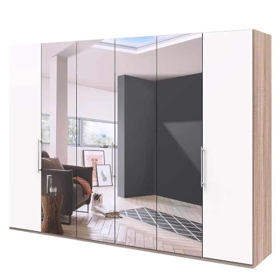 Sale Wohnen 3-türiger Falttüren-Kleiderschrank 300 cm - Vaclyn