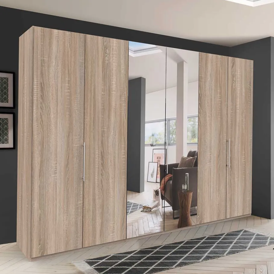 Online Wohnen 3-türiger Falttüren-Schlafzimmerschrank 300cm - Zayun