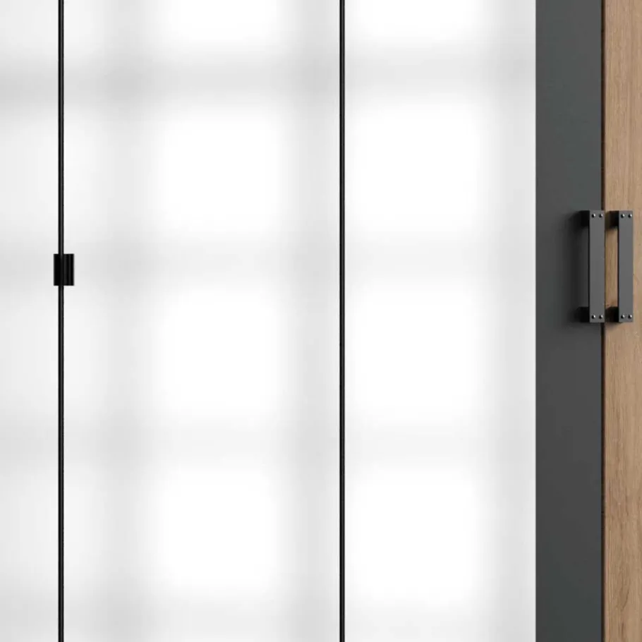 Discount Wohnen 5-türiger Kleiderschrank im Industry und Loft Stil - Enegal