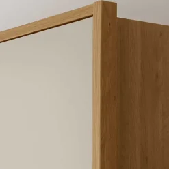 Sale Wohnen 3-türiger Kleiderschrank in Eiche & Beige - Emdsiva