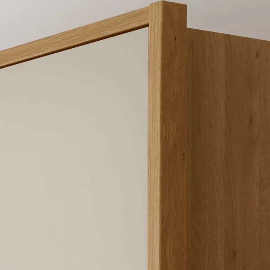 Sale Wohnen 3-türiger Kleiderschrank in Eiche & Beige - Emdsiva