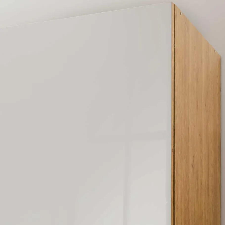 Sale Wohnen 3-türiger Kleiderschrank in Eiche & Beige - Emdsiva