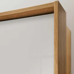 Sale Wohnen 3-türiger Kleiderschrank in Eiche & Beige - Emdsiva