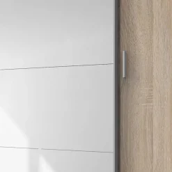 Online Wohnen 4-türiger Kleiderschrank mit Spiegel Schwebetüren - Metrona