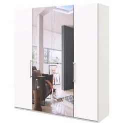 New Wohnen 2-türiger Kleiderschrank mit Falttüren in Weiß - Donpiave