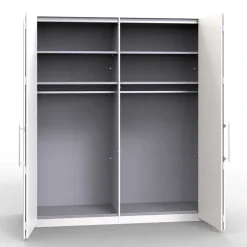 New Wohnen 2-türiger Kleiderschrank mit Falttüren in Weiß - Donpiave