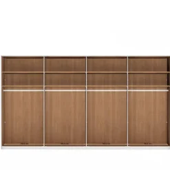 Outlet Wohnen 8-türiger Kleiderschrank mit sechs Glastüren - Hung