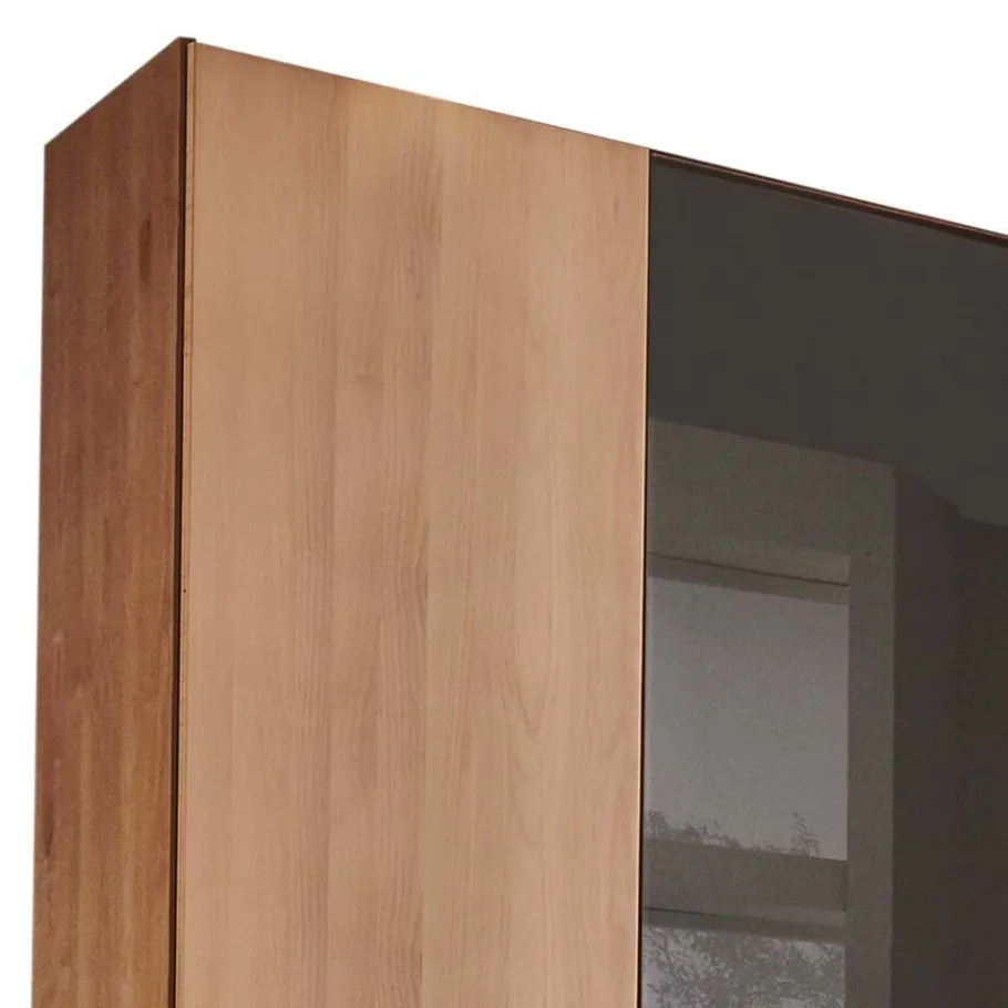 Outlet Wohnen 8-türiger Kleiderschrank mit sechs Glastüren - Hung