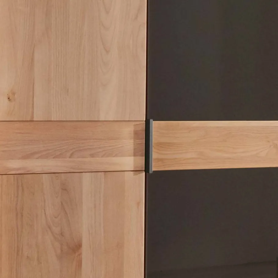Outlet Wohnen 8-türiger Kleiderschrank mit sechs Glastüren - Hung