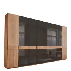 Outlet Wohnen 8-türiger Kleiderschrank mit sechs Glastüren - Hung