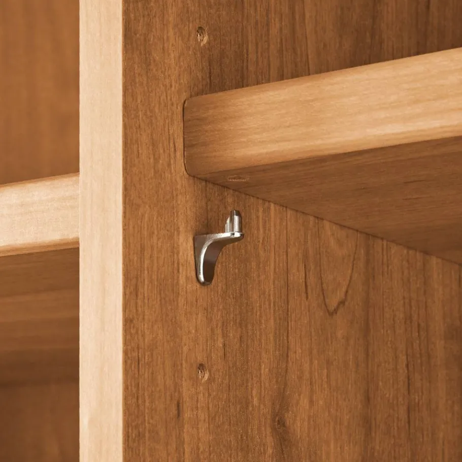 Outlet Wohnen 8-türiger Kleiderschrank mit sechs Glastüren - Hung