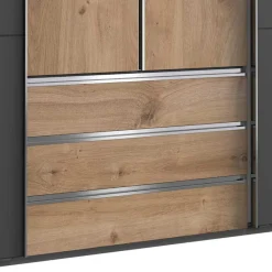 Hot Wohnen 4-türiger Kleiderschrank mit Dreh- & Schiebetüren - Bafata