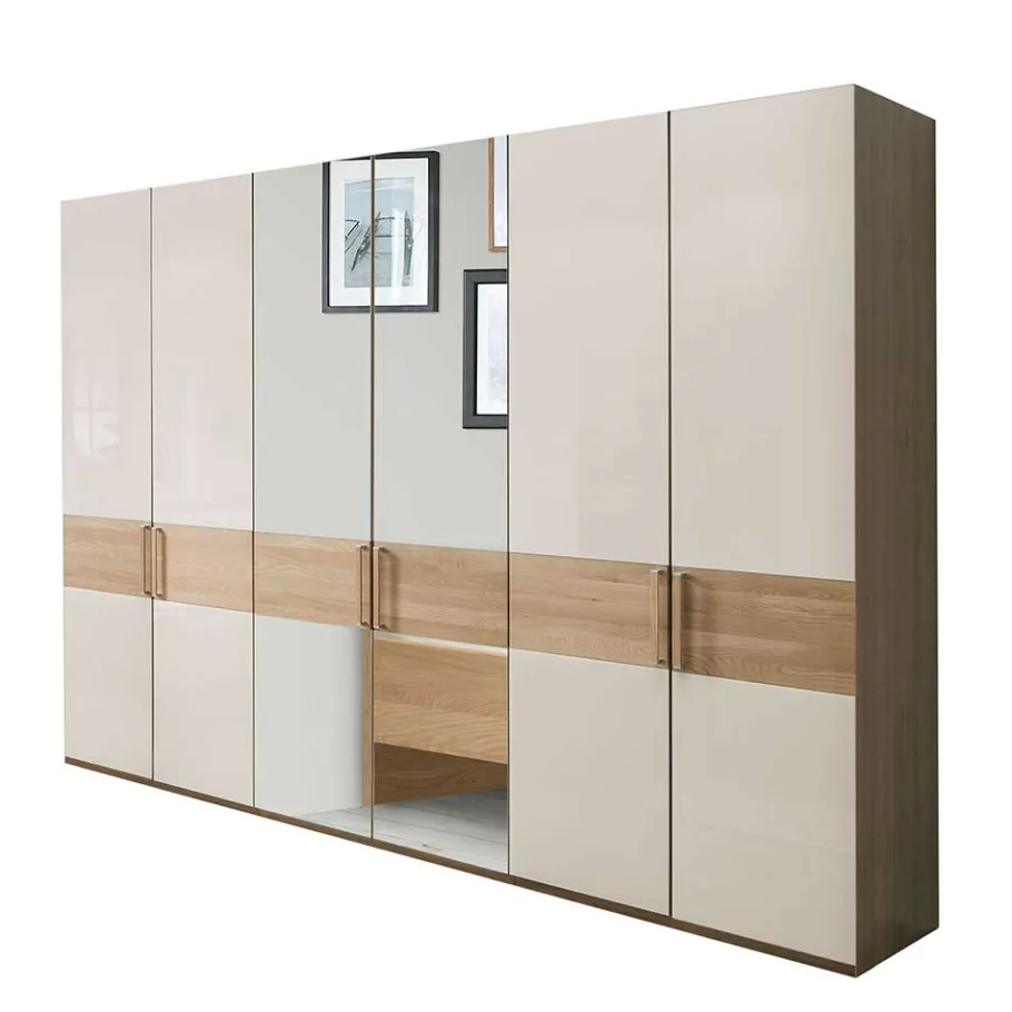Outlet Wohnen 6-türiger Kleiderschrank mit 3 Meter Länge - Emdsiva