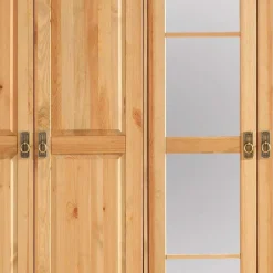 Sale Wohnen 6-türiger Massiver Kleiderschrank mit 3 Schubladen - Inhusa