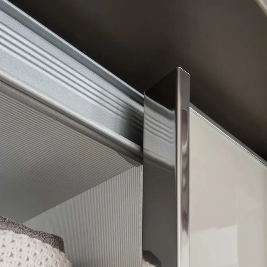 Clearance Wohnen 2-türiger Schiebetürenschrank mit 1 Spiegeltür - Cosima