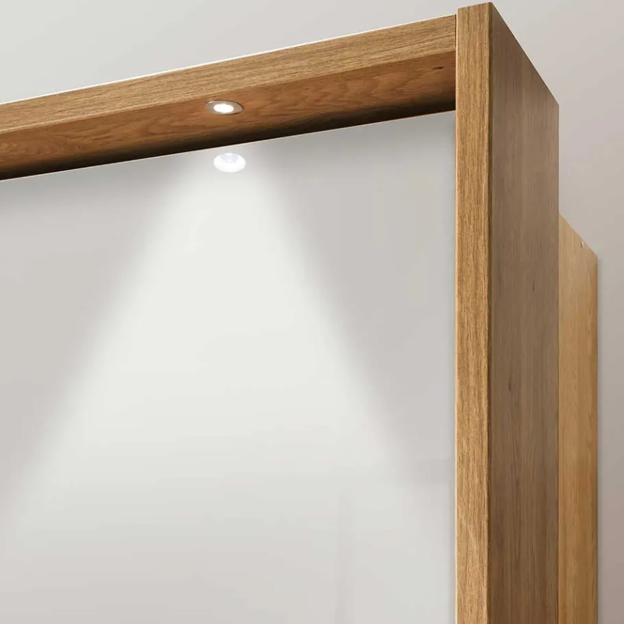 Sale Wohnen 6-türiger Schlafraum Kleiderschrank in Glas Beige - Emdsiva I