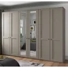 Online Wohnen 6-türiger Schlafzimmer Kleiderschrank in Hellgrau - Ridonna