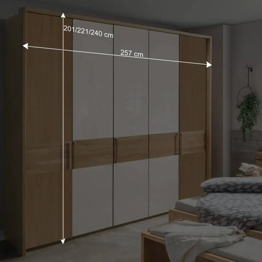 Outlet Wohnen 5-türiger Schlafzimmer Schrank mit fünf Türen - Emdsiva IV