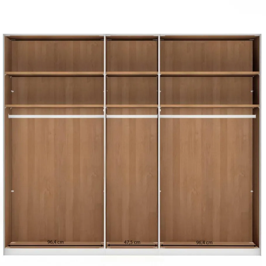 Sale Wohnen 5-türiger Schlafzimmer-Kleiderschrank teilmassiv - Murray