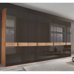 Best Wohnen 8-türiger Schlafzimmerschrank mit Glasfront - Hung