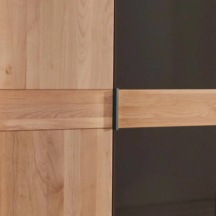 Online Wohnen 5-türiger Schlafzimmer-Schrank in Erle teilmassiv - Hung