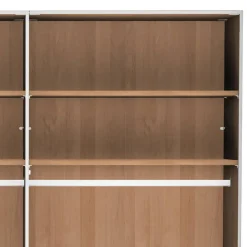 Online Wohnen 5-türiger Schlafzimmer-Schrank in Erle teilmassiv - Hung
