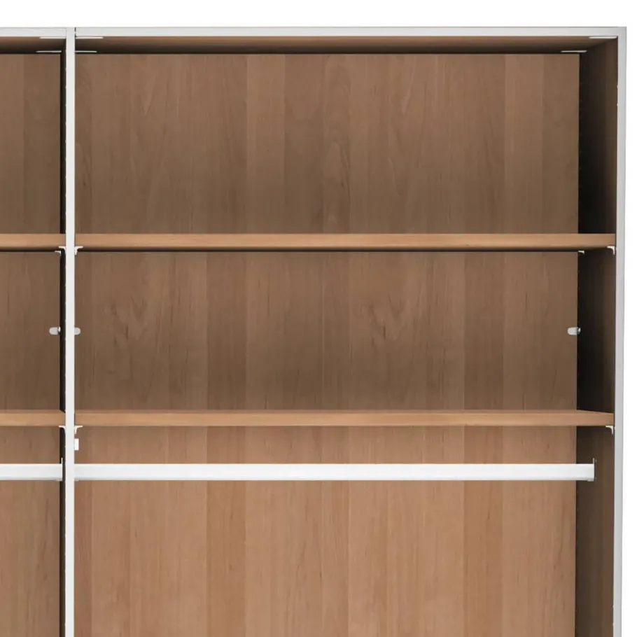 Online Wohnen 5-türiger Schlafzimmer-Schrank in Erle teilmassiv - Hung