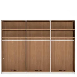 Outlet Wohnen 6-türiger Schlafzimmerschrank mit Glas - Hung