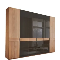 Outlet Wohnen 6-türiger Schlafzimmerschrank mit Glas - Hung