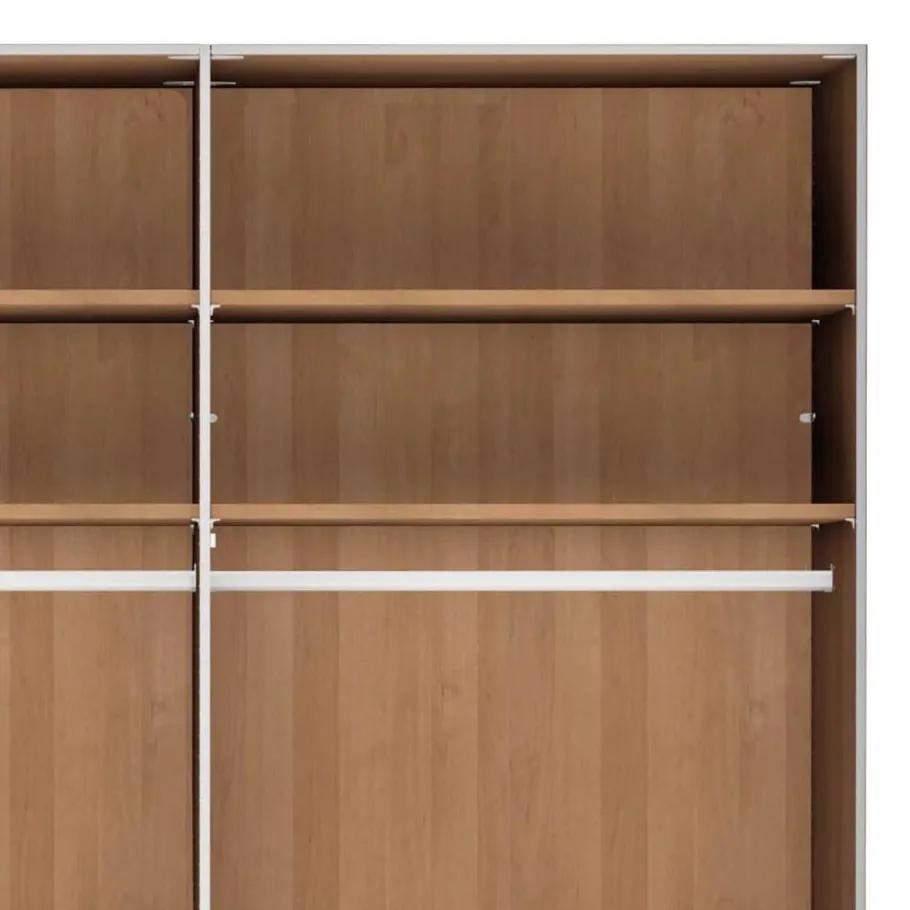 Outlet Wohnen 6-türiger Schlafzimmerschrank mit Glas - Hung